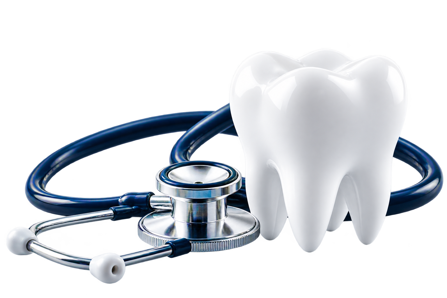 Tooth and stethoscope representing dental and healthcare training